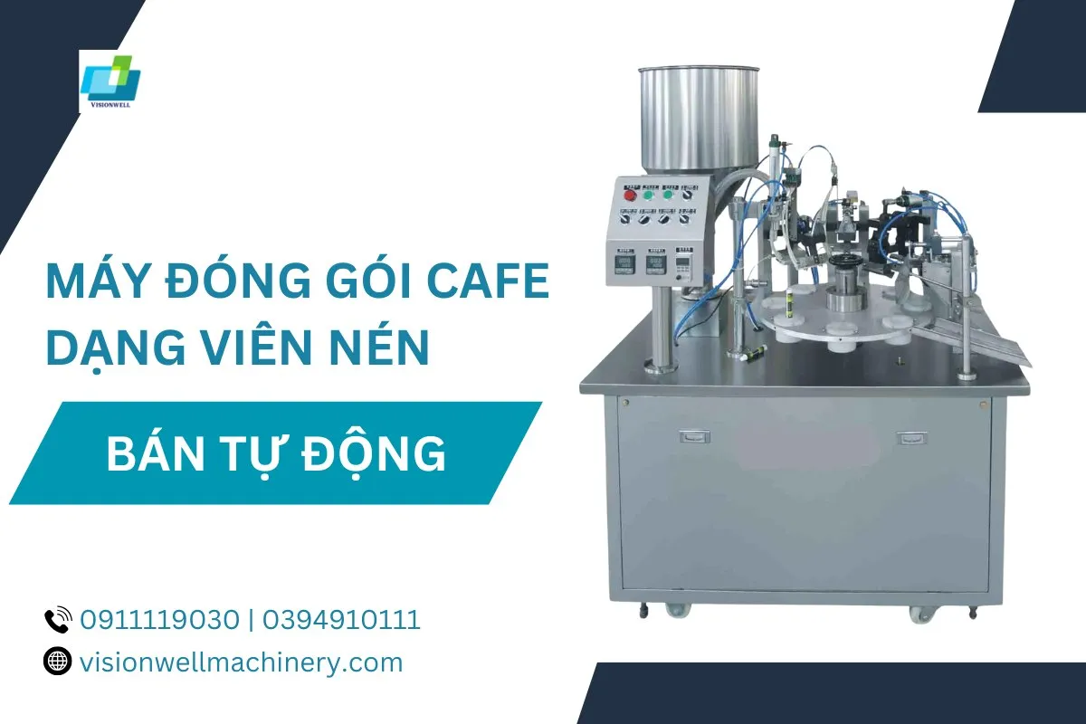 Máy đóng gói cafe dạng nén, K cup bán tự động may-dong-goi-cafe-dang-nen-ban-tu-dong